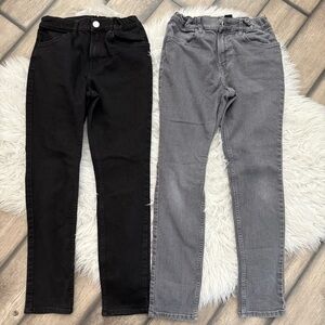 Boys Black and Gray Skinny Jeans Set